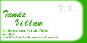 tunde villam business card